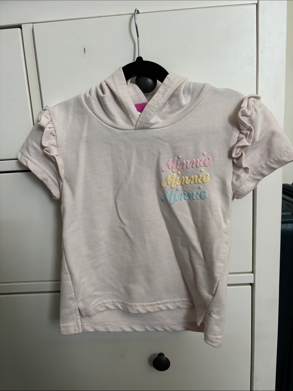 Disney Light Pink Minnie Embroidered Hooded Tee